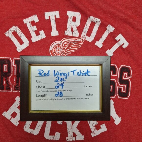 Red Wings Detroit Hockey Tee Shirt Mens 2X Short Sleeve NHL Team Fan - Picture 5 of 5